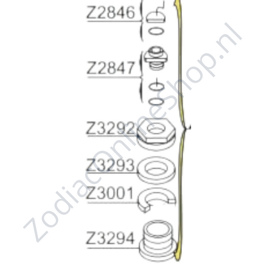 Z3001 - junta de válvula em neopreno